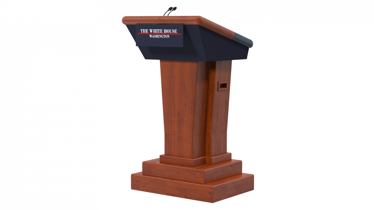 Speech Stand White House 3D model