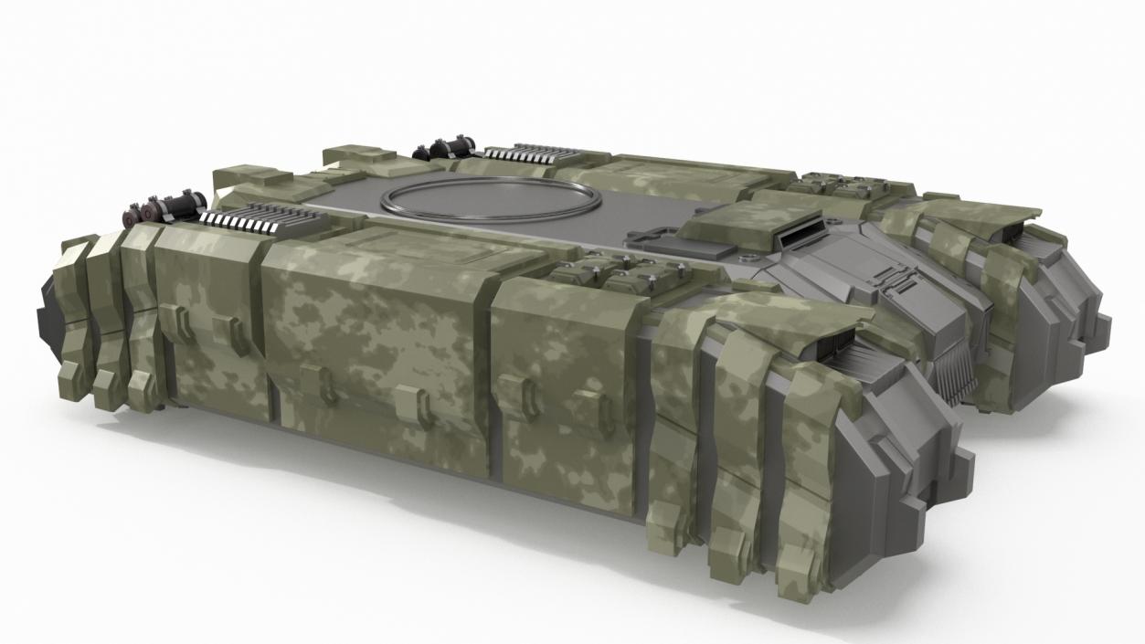 3D Sci Fi Heavy Tank Green model