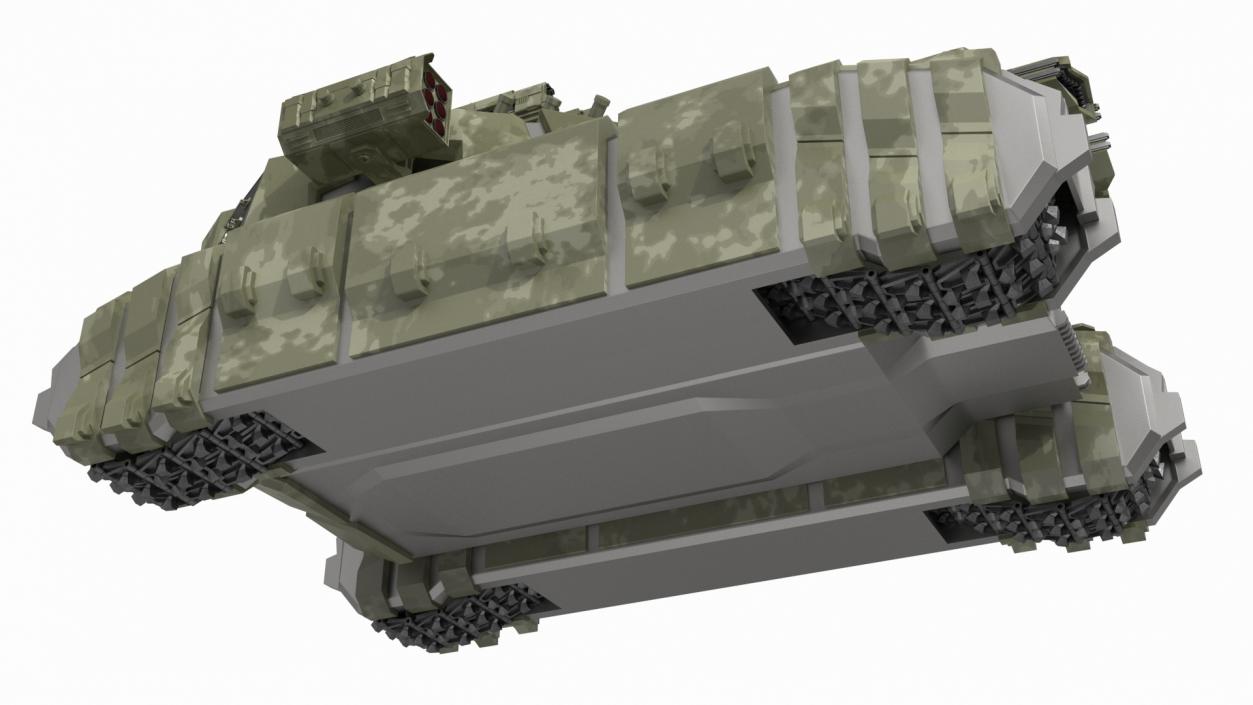 3D Sci Fi Heavy Tank Green model