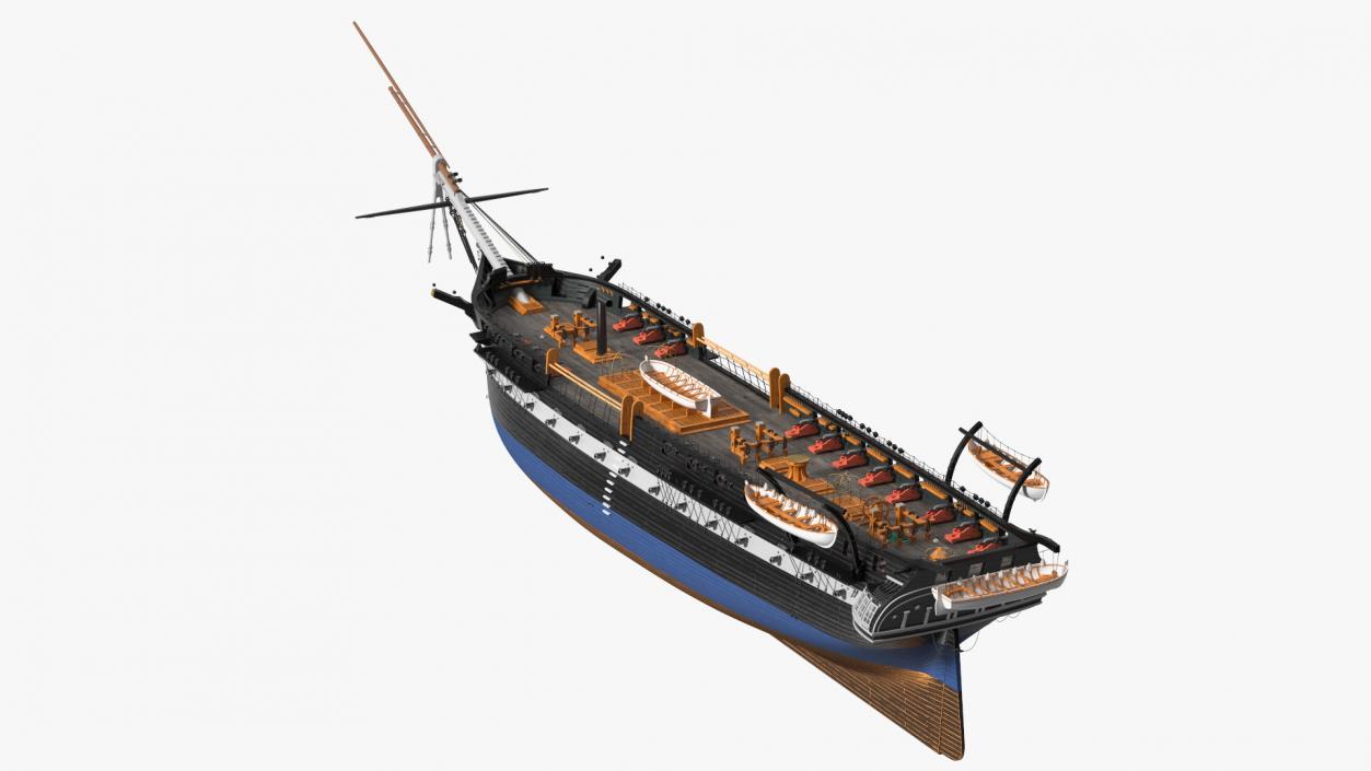 3D Fregat Wooden Hull model