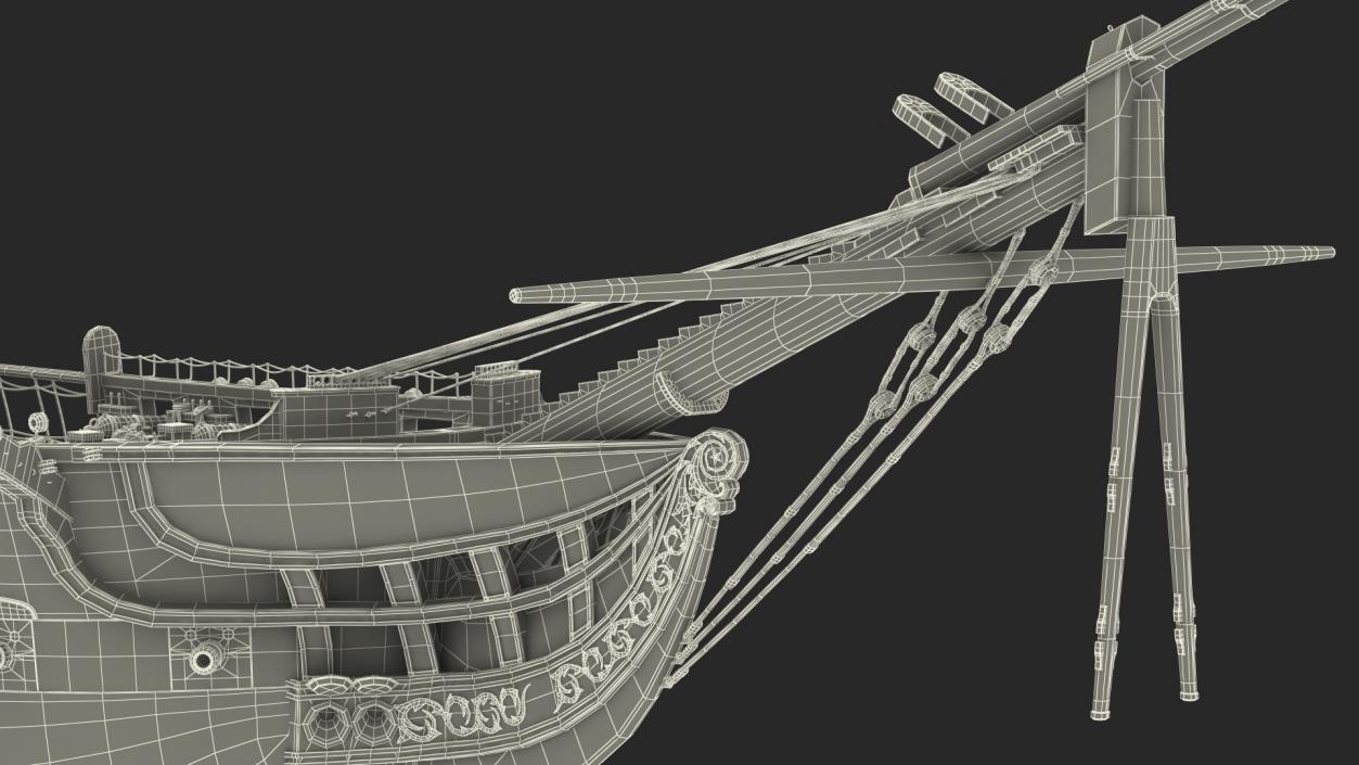 3D Fregat Wooden Hull model