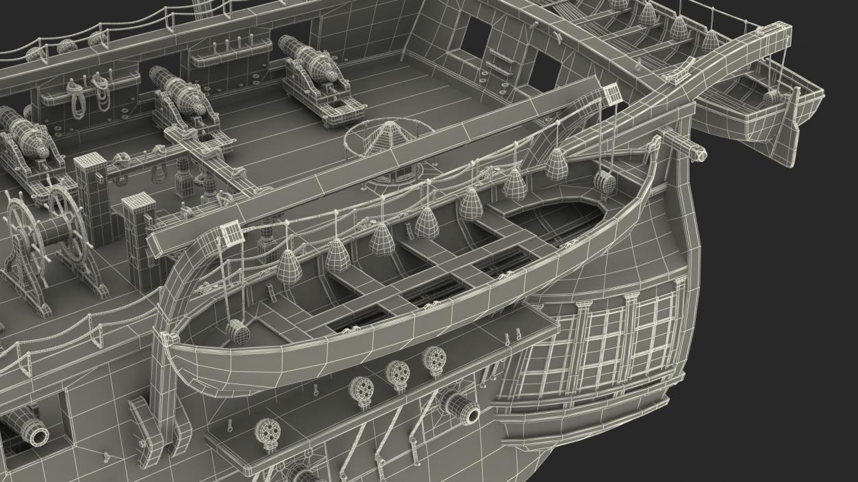 3D Fregat Wooden Hull model