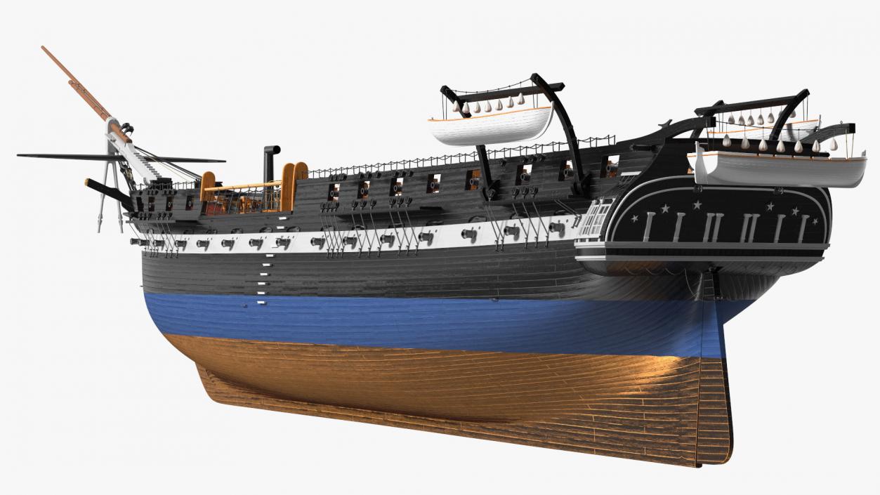 3D Fregat Wooden Hull model