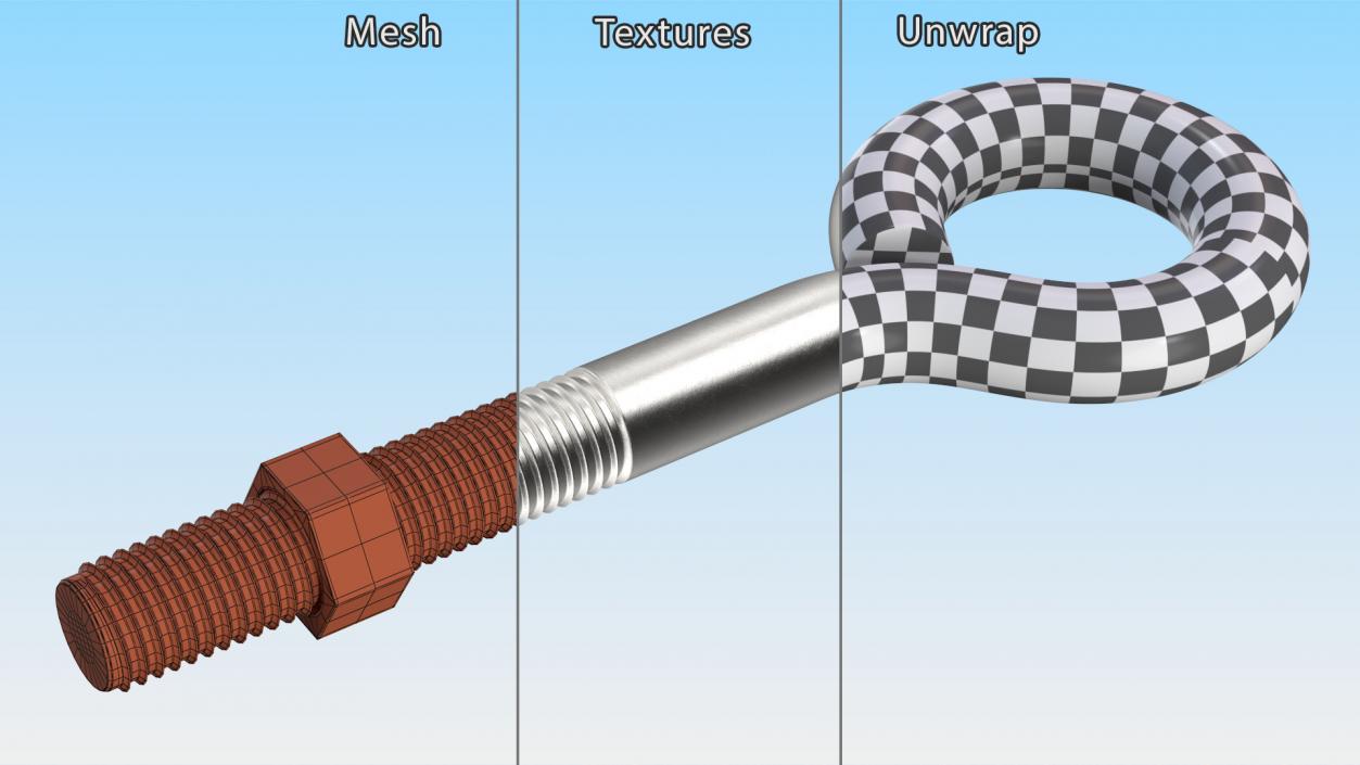 Eye Bolt Screw 3D model