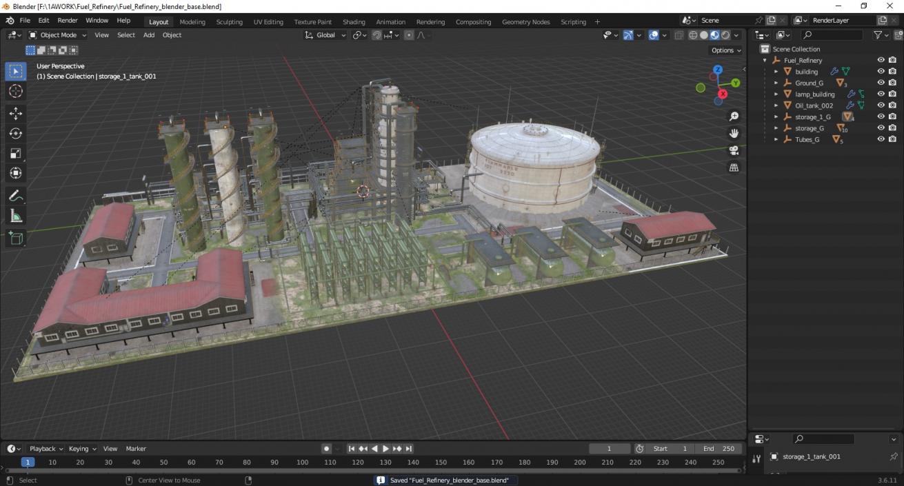 3D Fuel Refinery model