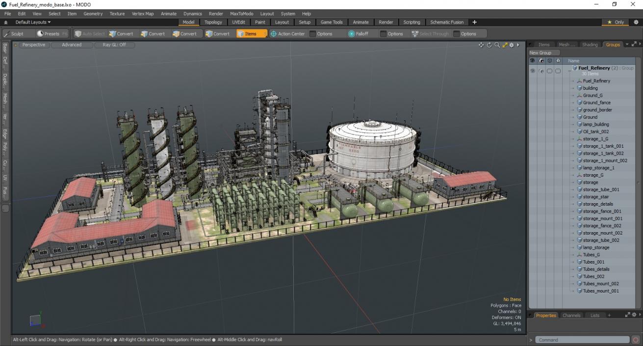 3D Fuel Refinery model