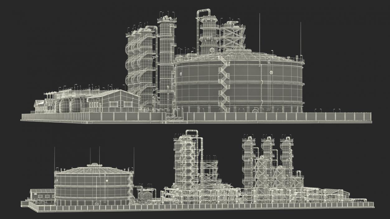 3D Fuel Refinery model