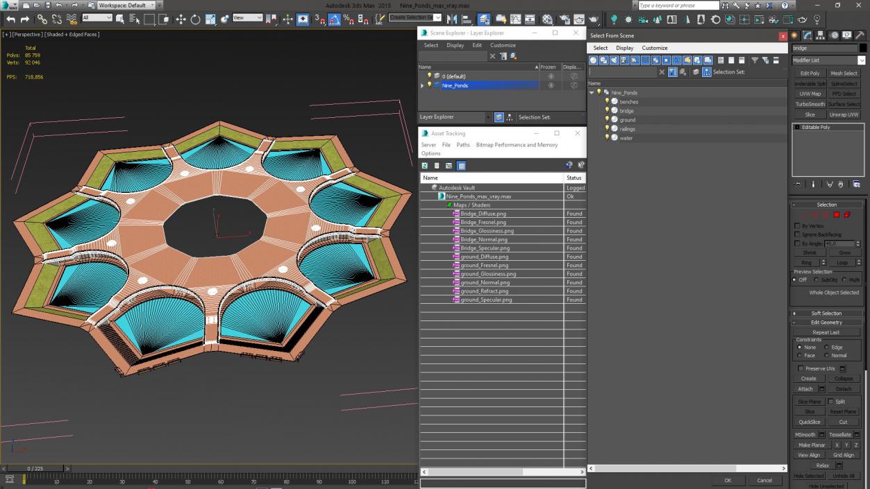 3D model Nine Ponds