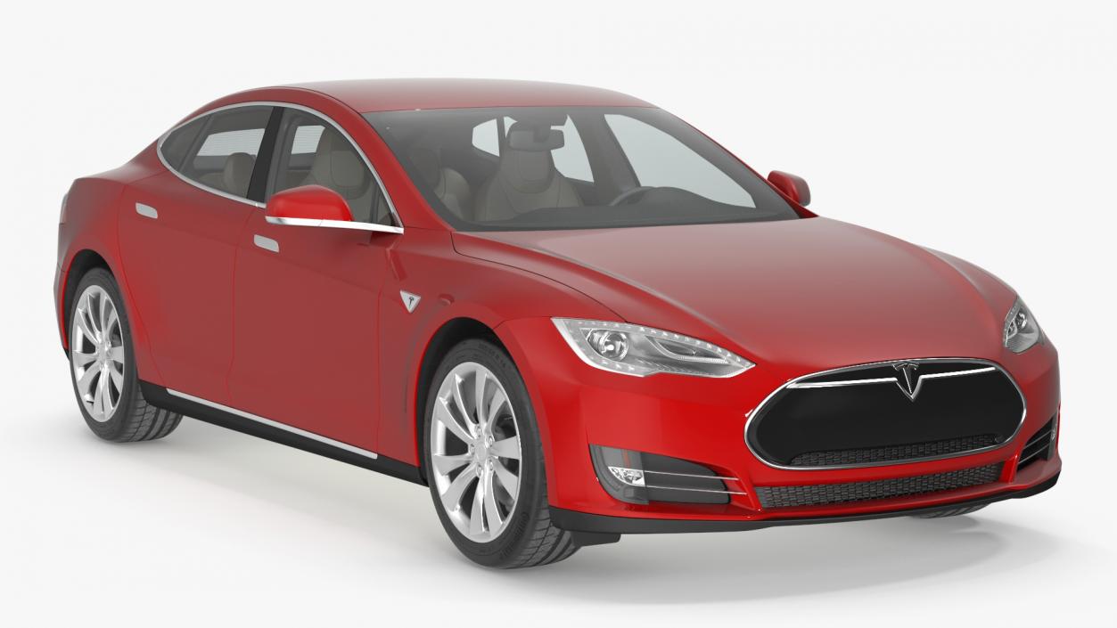 Tesla Model S 60 2015 Simple Interior 3D