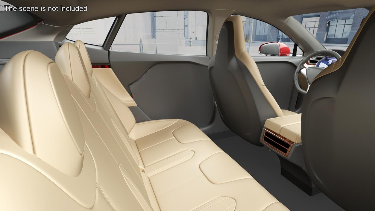 Tesla Model S 60 2015 Simple Interior 3D