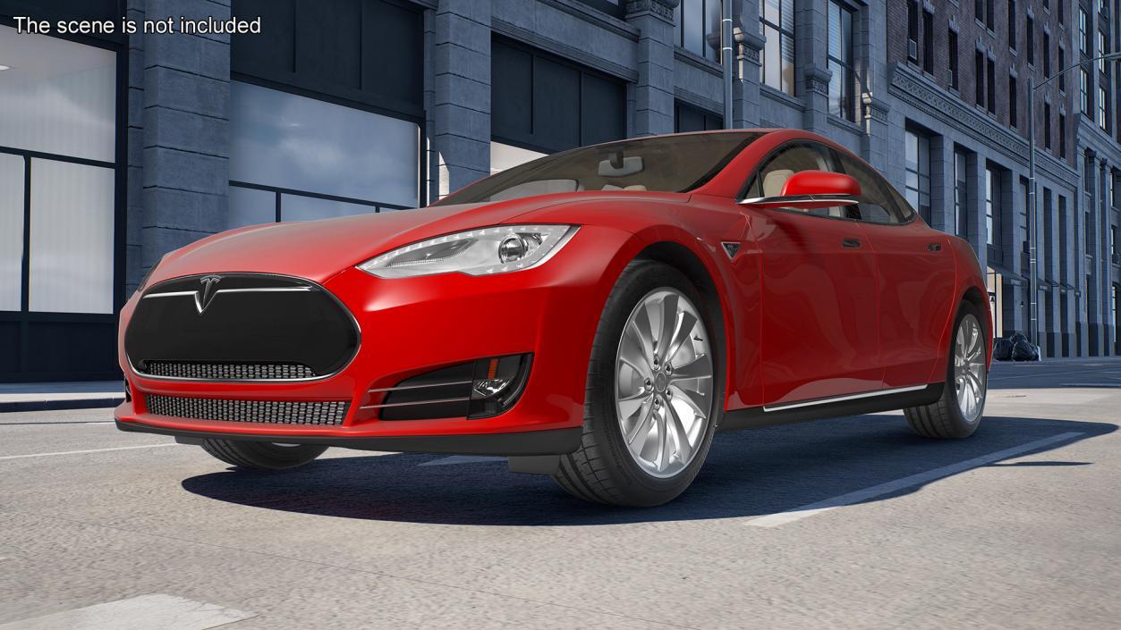 Tesla Model S 60 2015 Simple Interior 3D