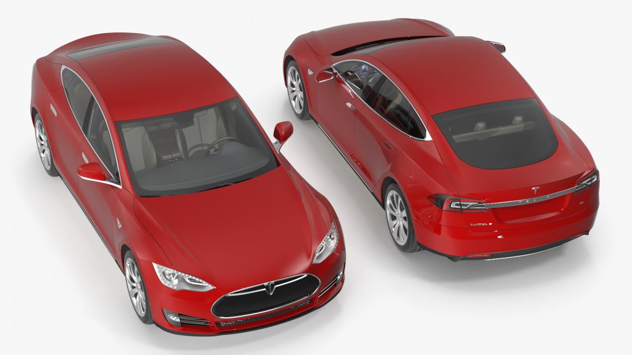 Tesla Model S 60 2015 Simple Interior 3D