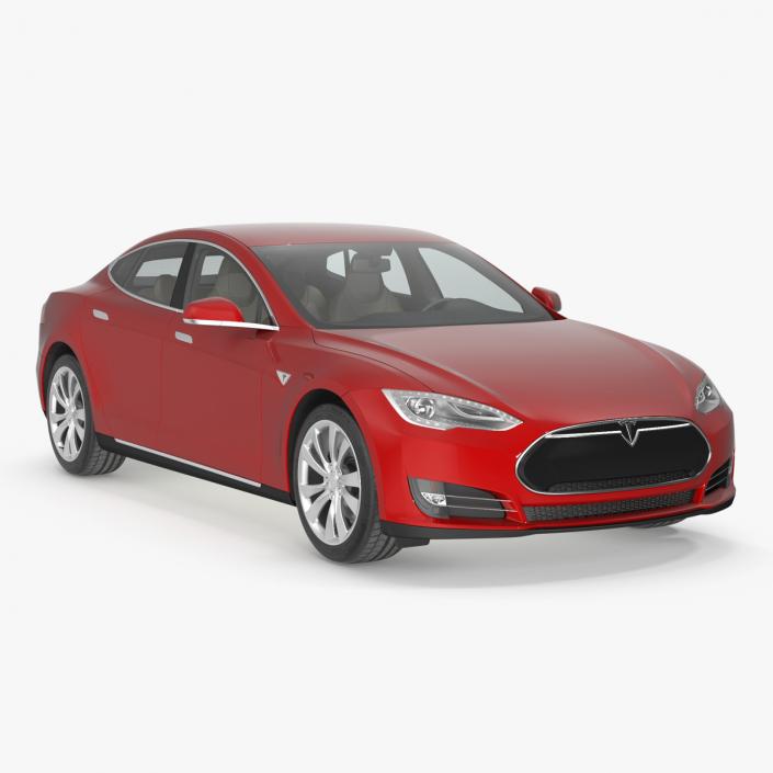 Tesla Model S 60 2015 Simple Interior 3D