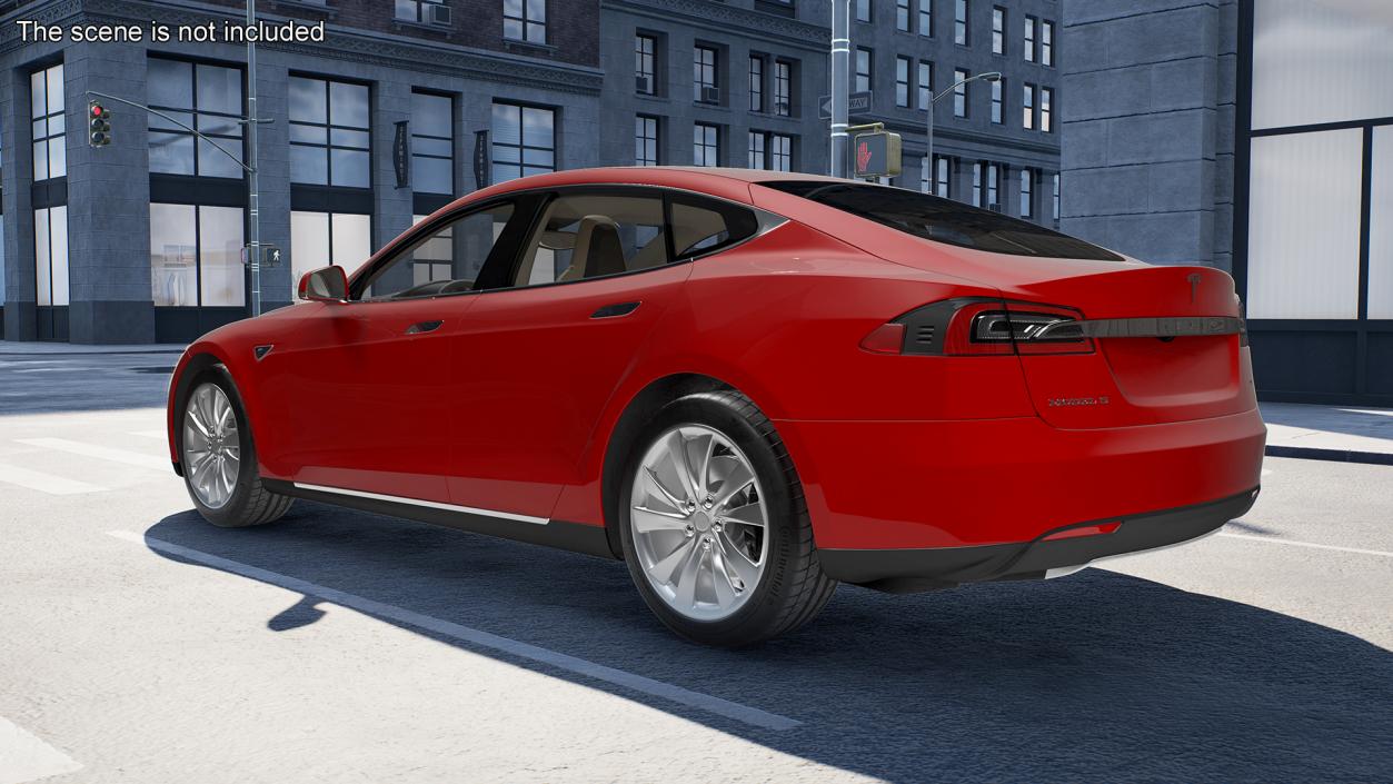 Tesla Model S 60 2015 Simple Interior 3D