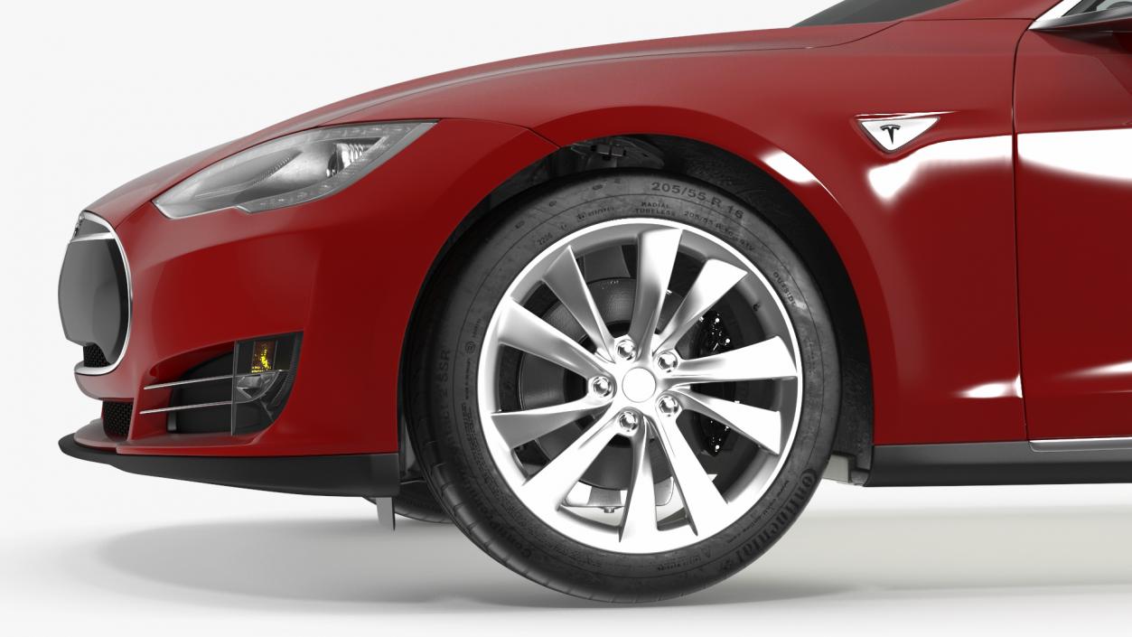 Tesla Model S 60 2015 Simple Interior 3D