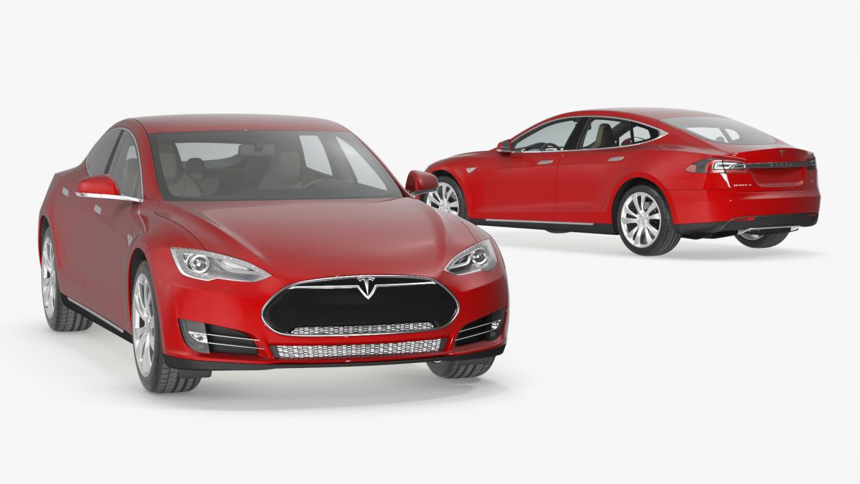 Tesla Model S 60 2015 Simple Interior 3D