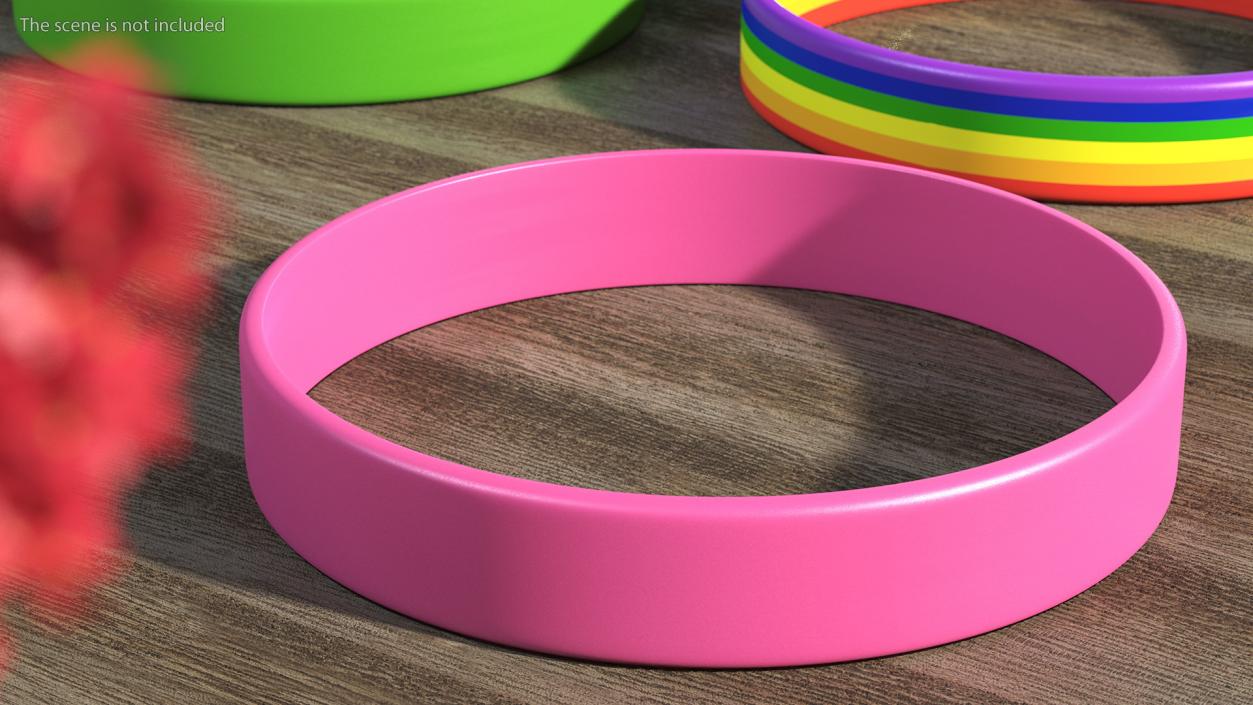 3D Love Silicone Wristband model