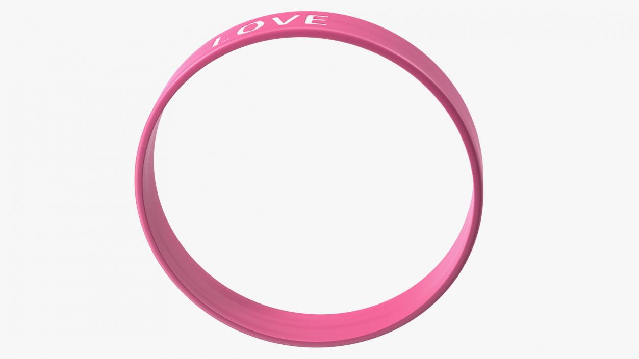 3D Love Silicone Wristband model