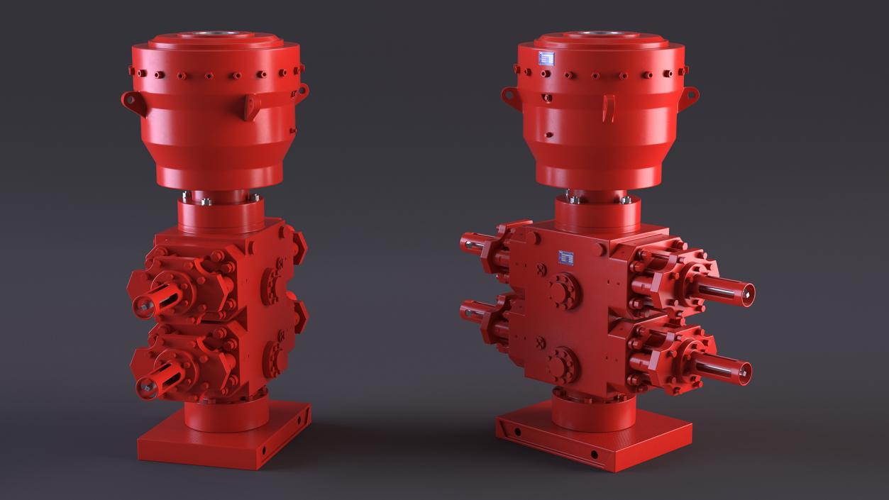 3D Cameron Annular Bop Blowout Preventer Red