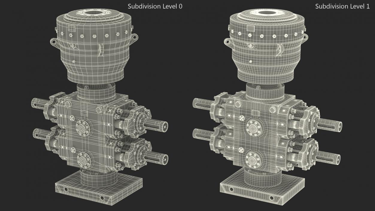 3D Cameron Annular Bop Blowout Preventer Red