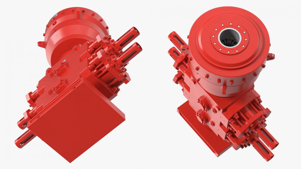 3D Cameron Annular Bop Blowout Preventer Red