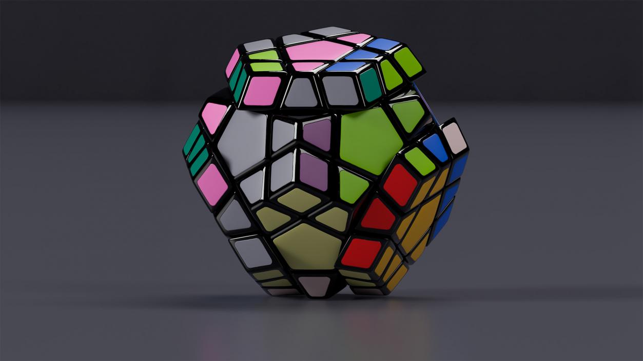 3D model Rubik Megaminx Puzzle Unsolved