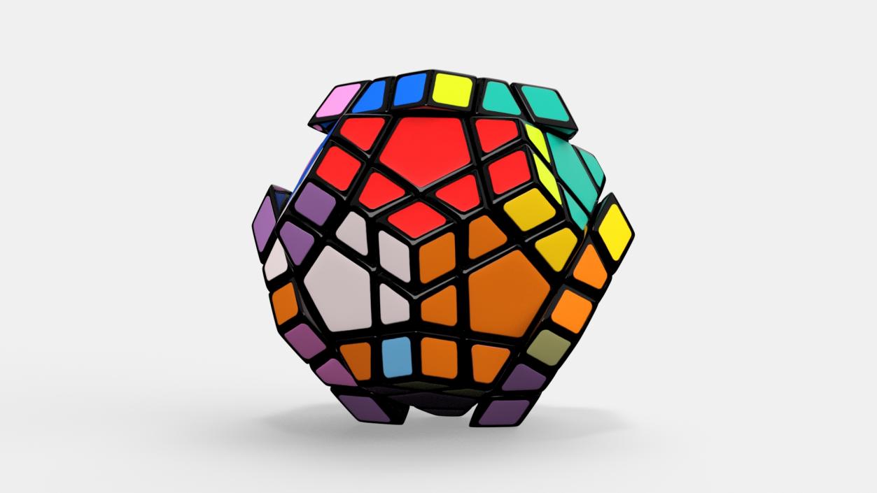 3D model Rubik Megaminx Puzzle Unsolved