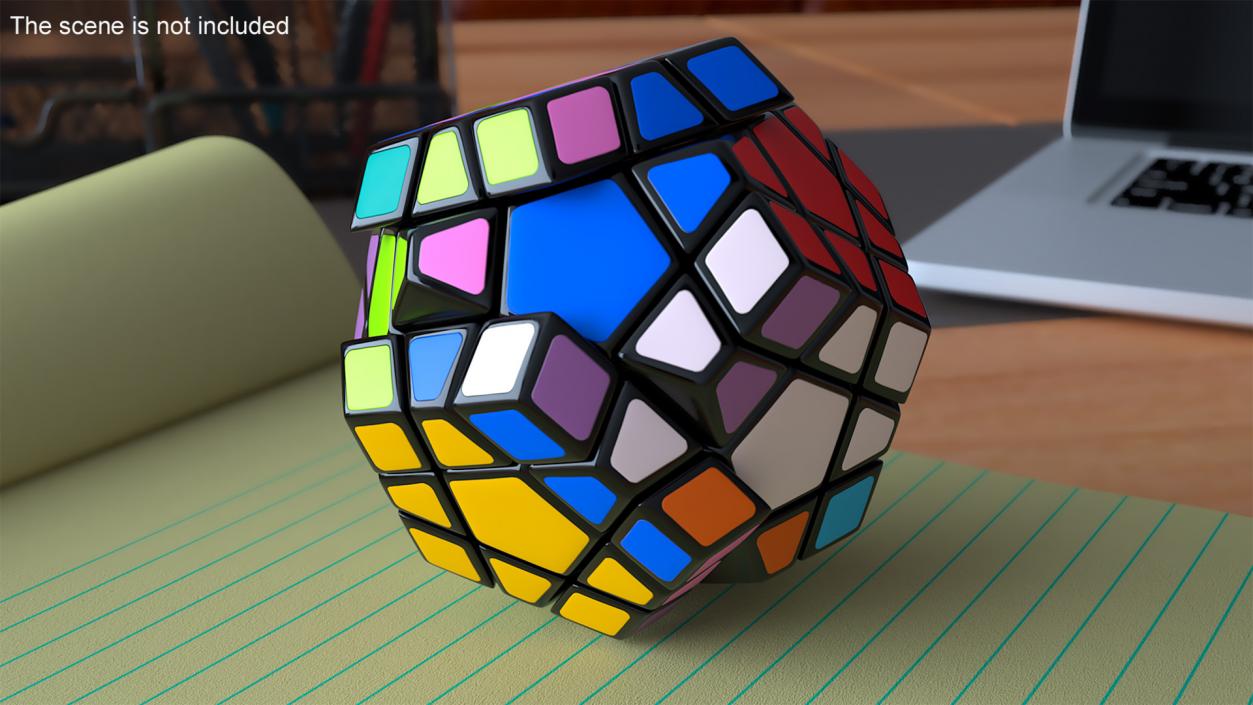 3D model Rubik Megaminx Puzzle Unsolved