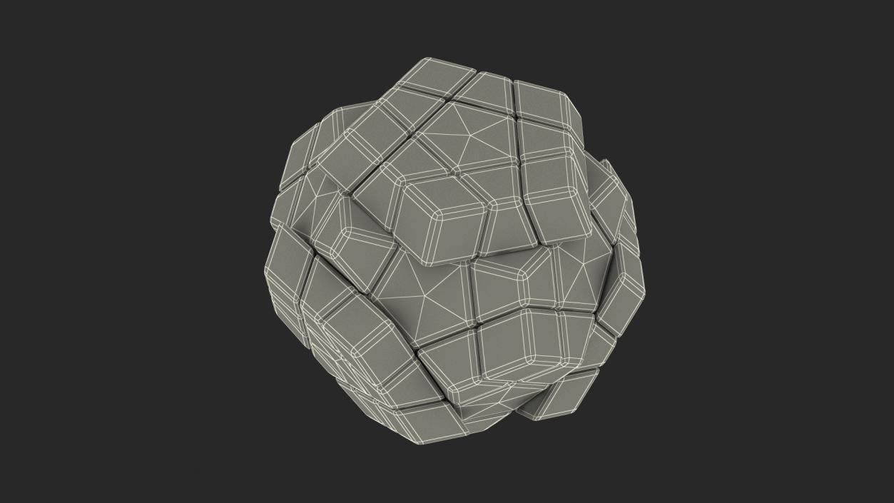 3D model Rubik Megaminx Puzzle Unsolved