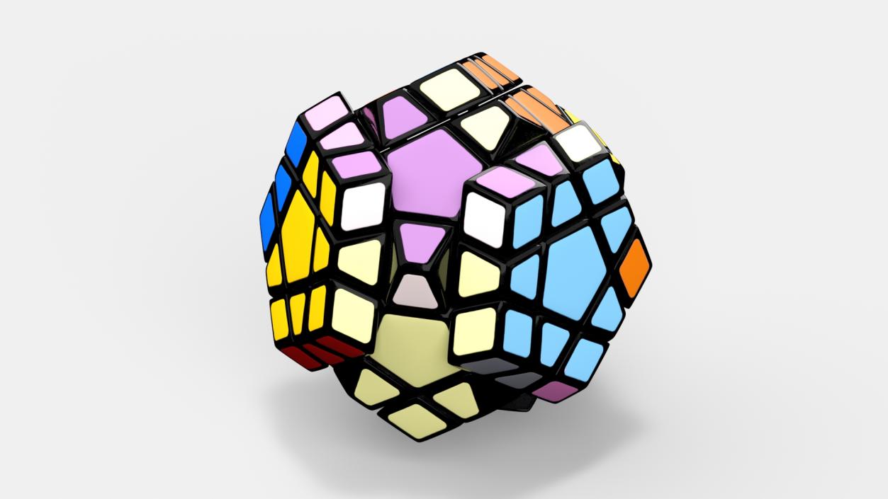 3D model Rubik Megaminx Puzzle Unsolved