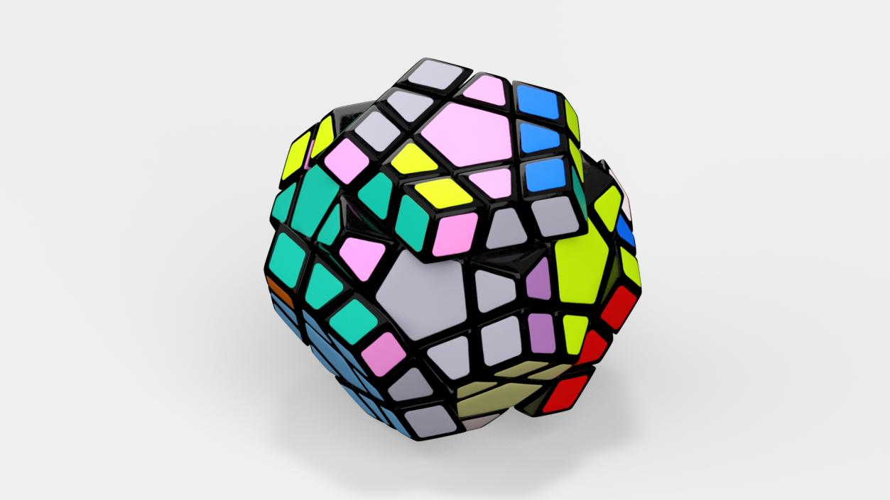 3D model Rubik Megaminx Puzzle Unsolved