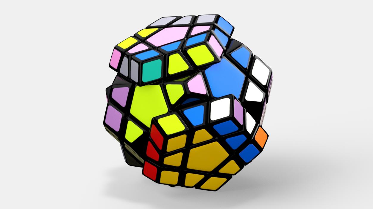 3D model Rubik Megaminx Puzzle Unsolved