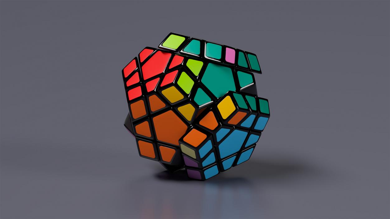 3D model Rubik Megaminx Puzzle Unsolved