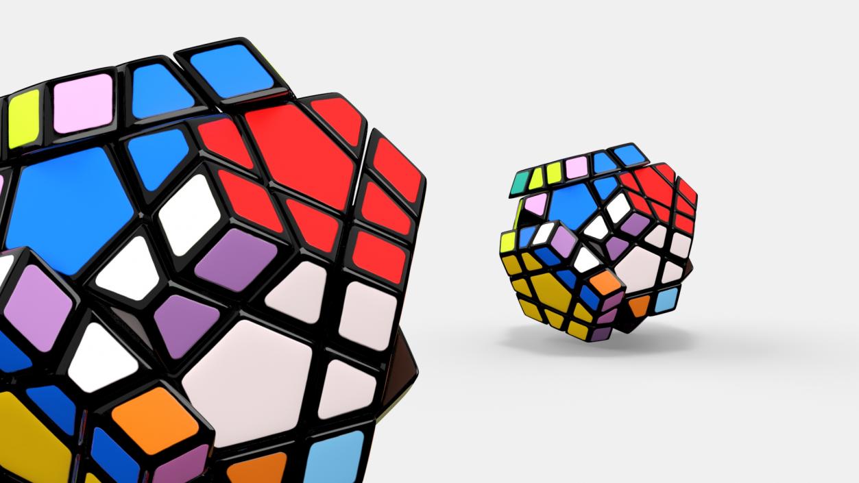 3D model Rubik Megaminx Puzzle Unsolved