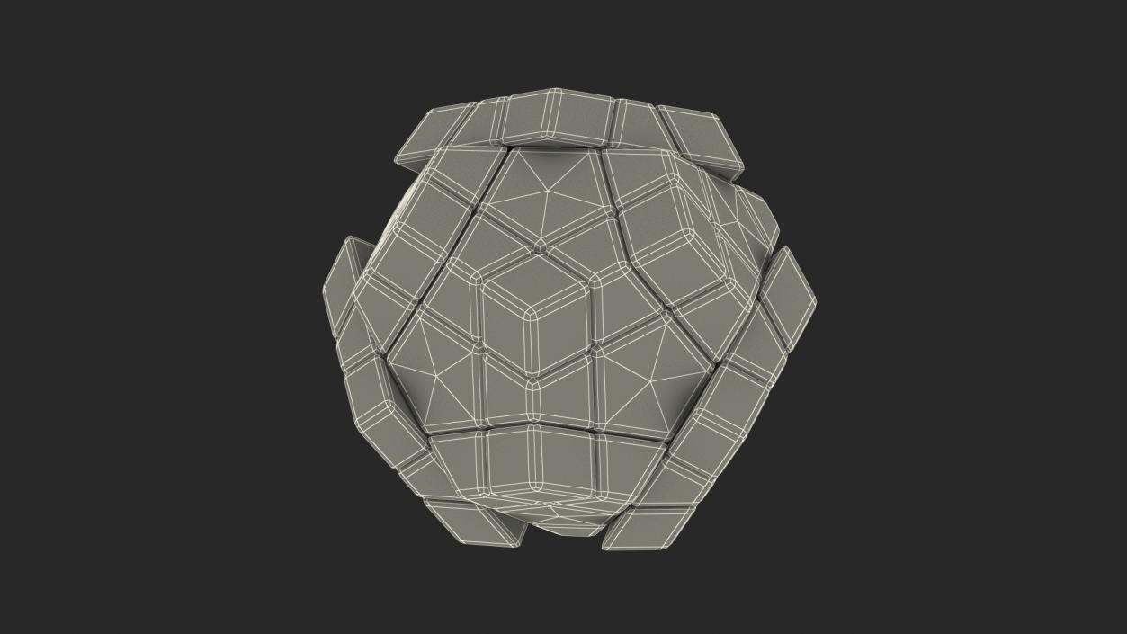 3D model Rubik Megaminx Puzzle Unsolved