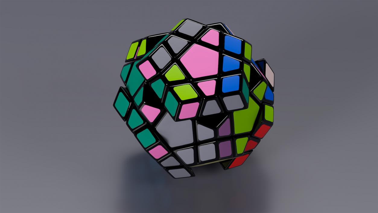 3D model Rubik Megaminx Puzzle Unsolved