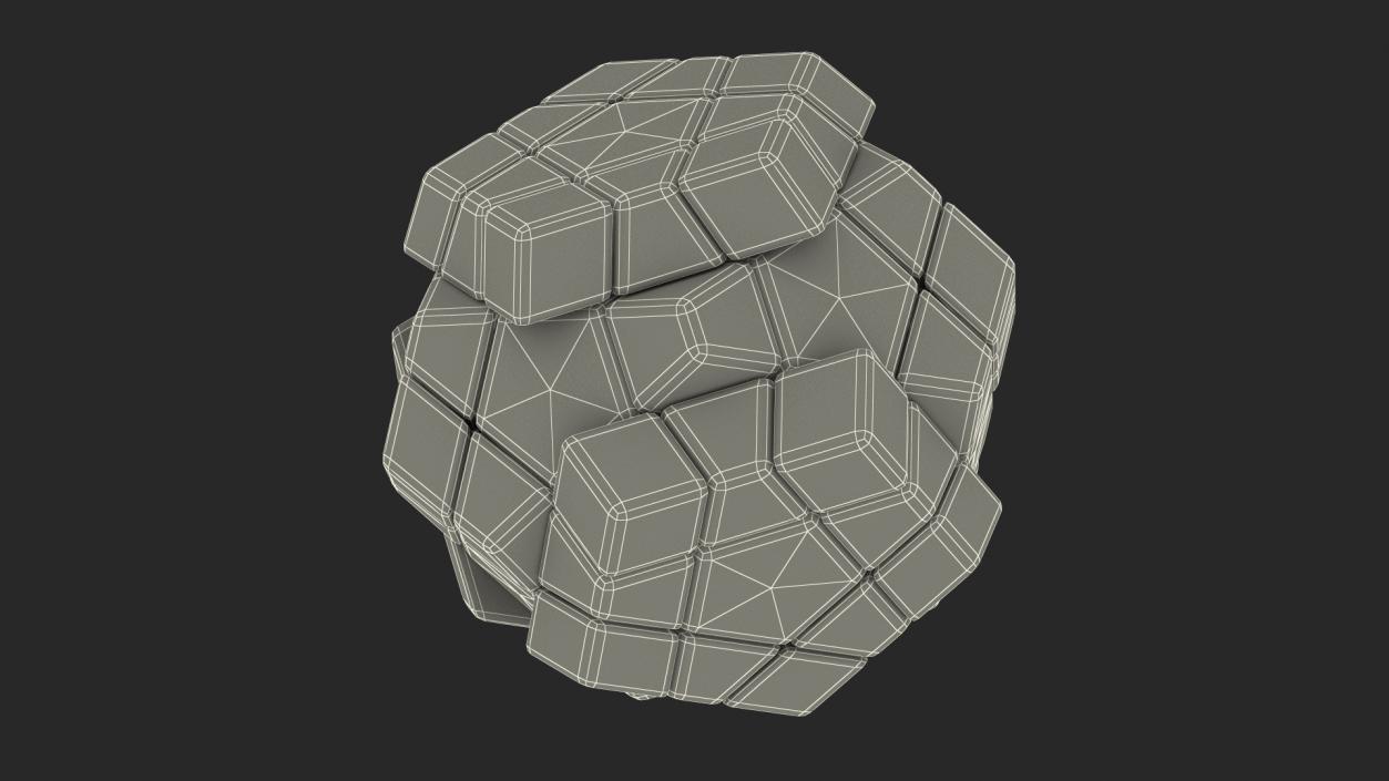 3D model Rubik Megaminx Puzzle Unsolved