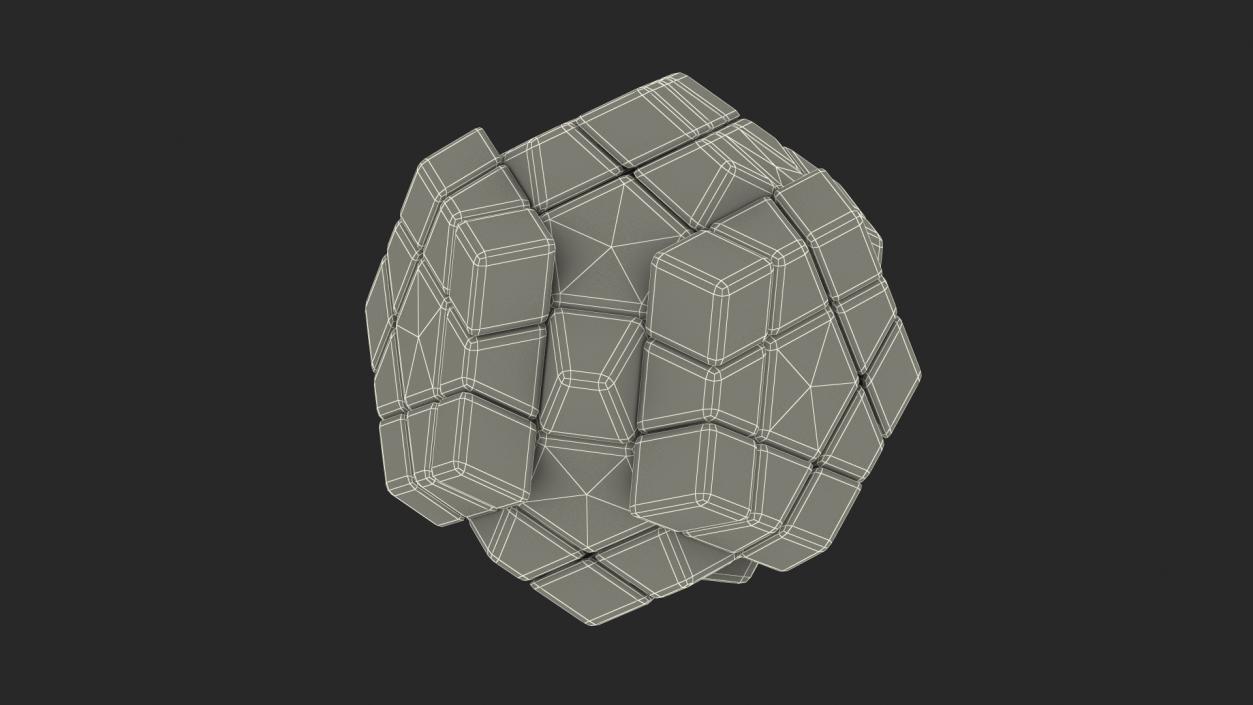 3D model Rubik Megaminx Puzzle Unsolved