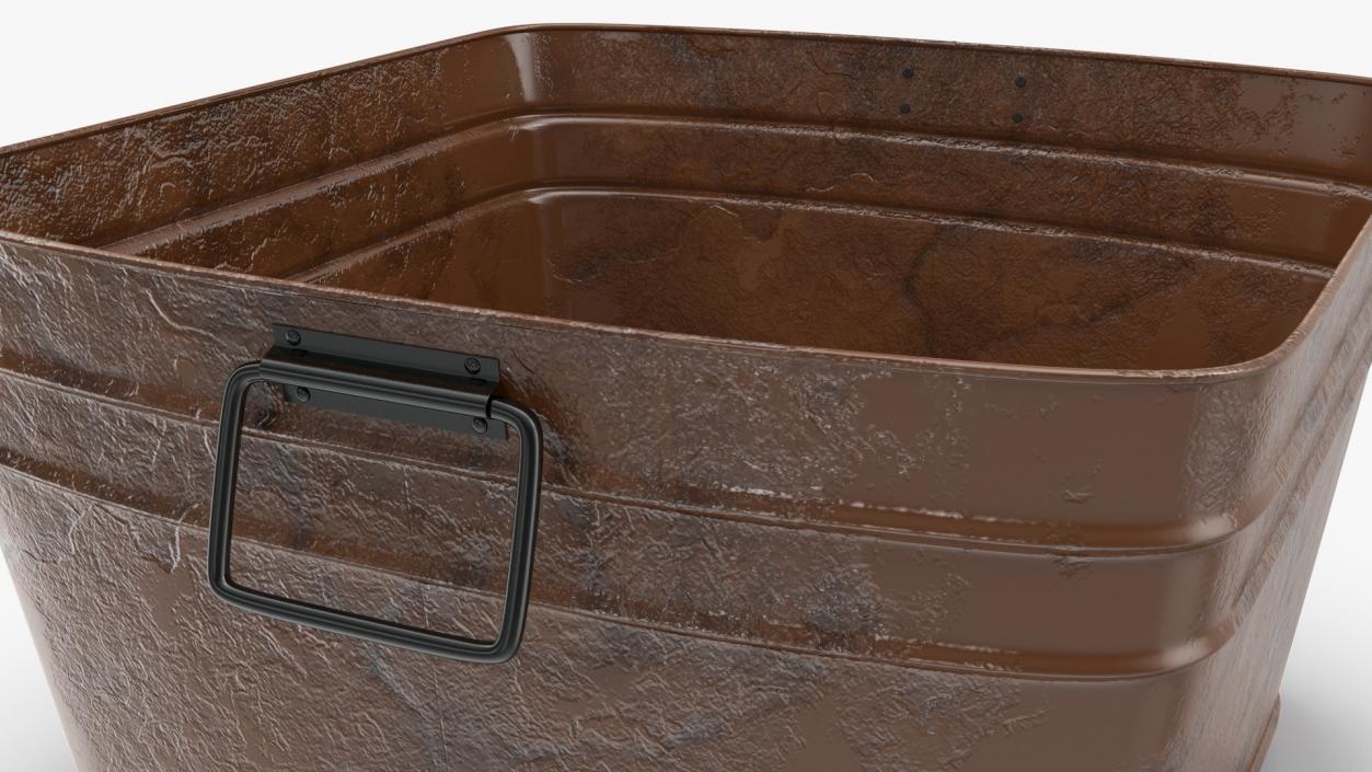 3D model Rusty Metal Container Set