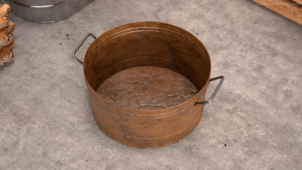 3D model Rusty Metal Container Set