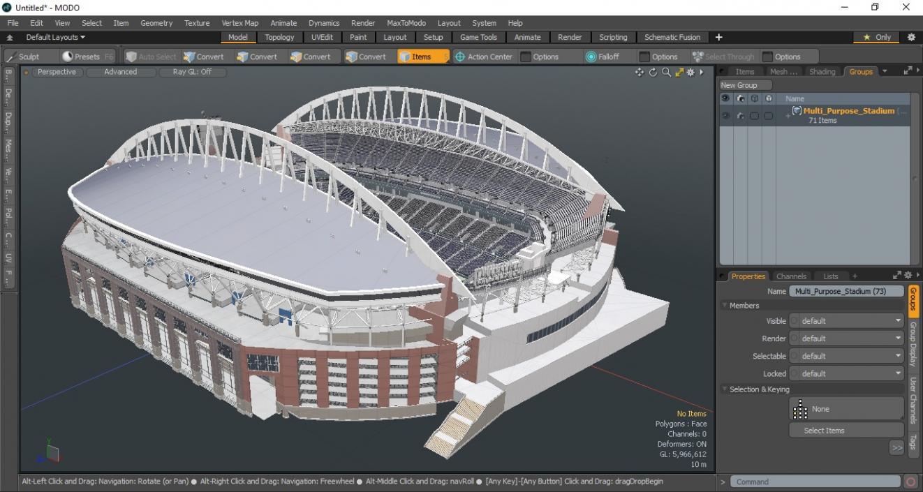 3D Multi Purpose Stadium 2 model