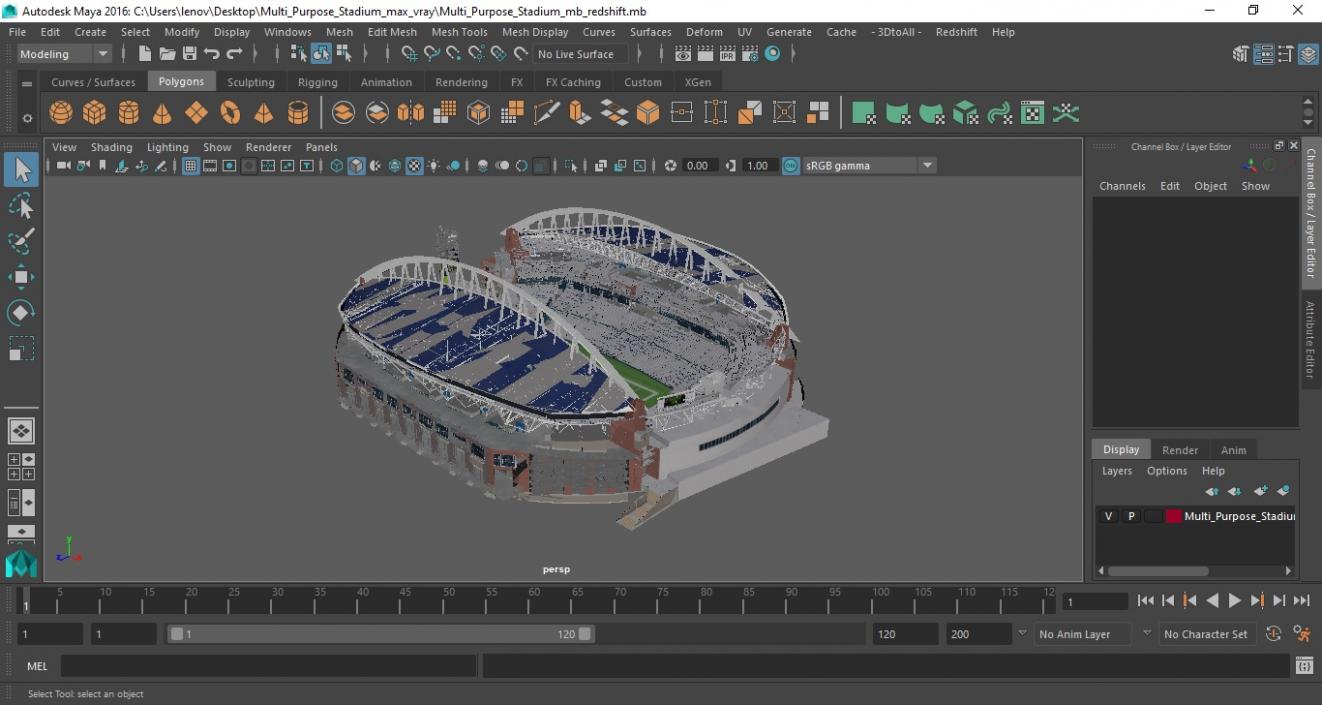 3D Multi Purpose Stadium 2 model