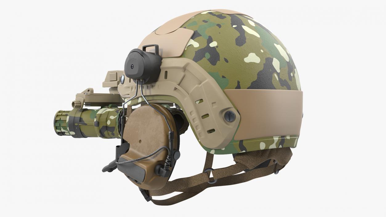 Tactical Helmet Digital Woodland Camo 3D