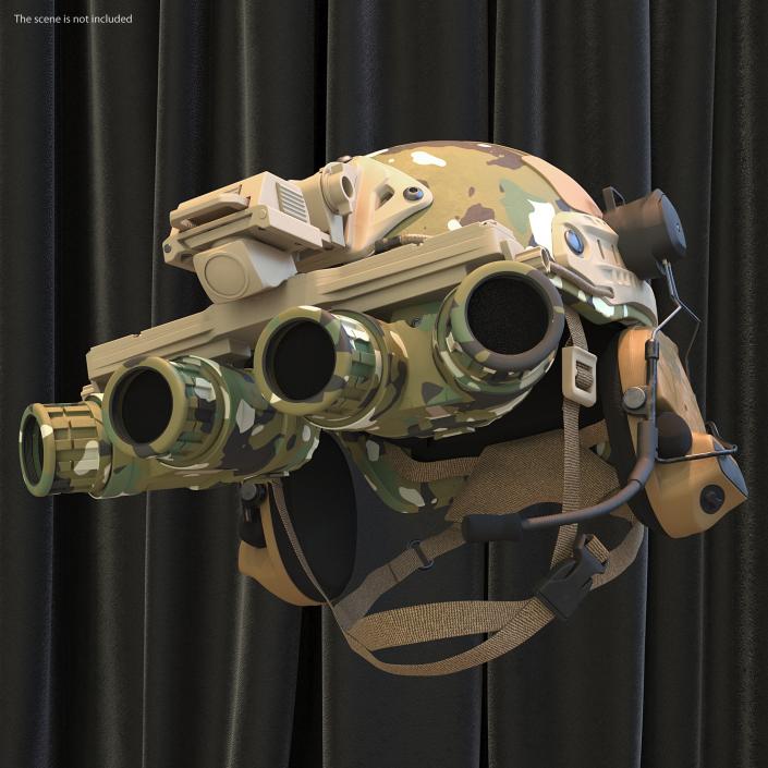 Tactical Helmet Digital Woodland Camo 3D