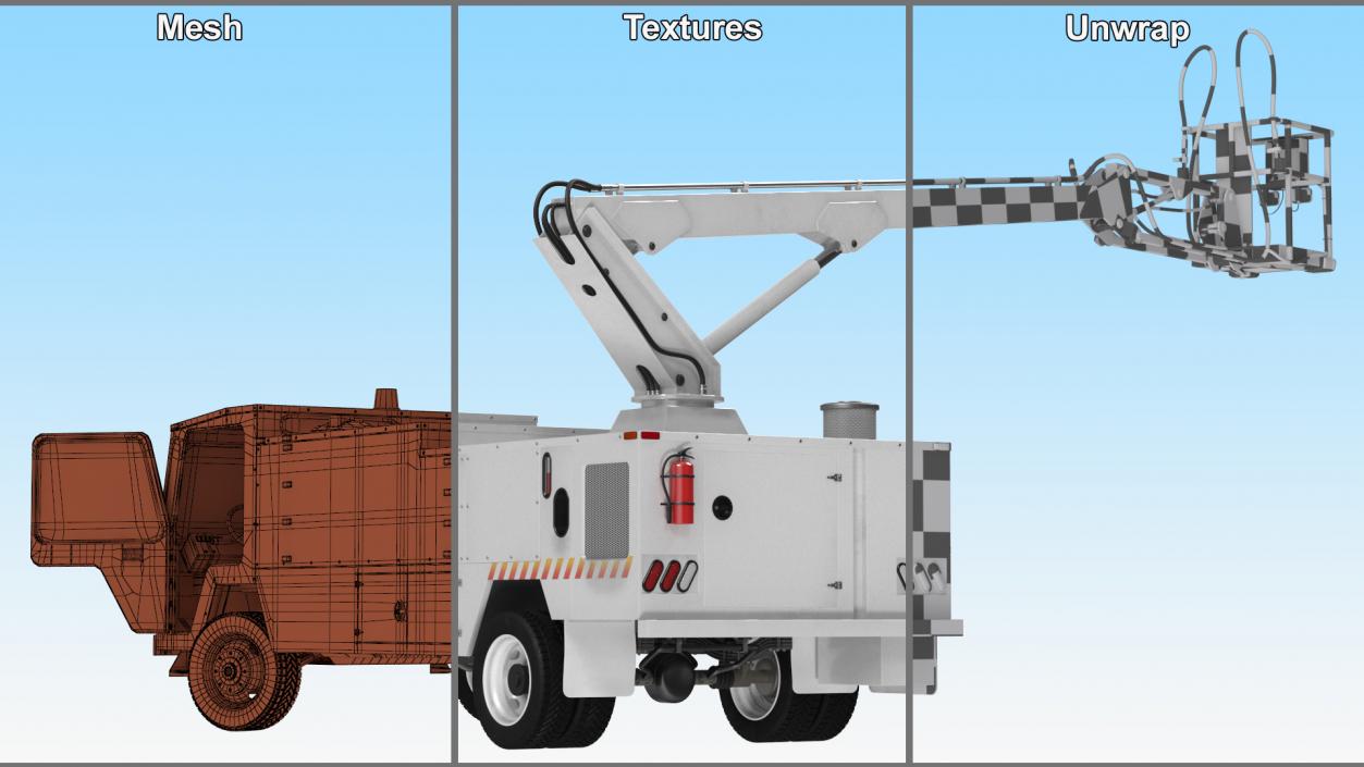 3D Aircraft Deicer Truck Rigged model