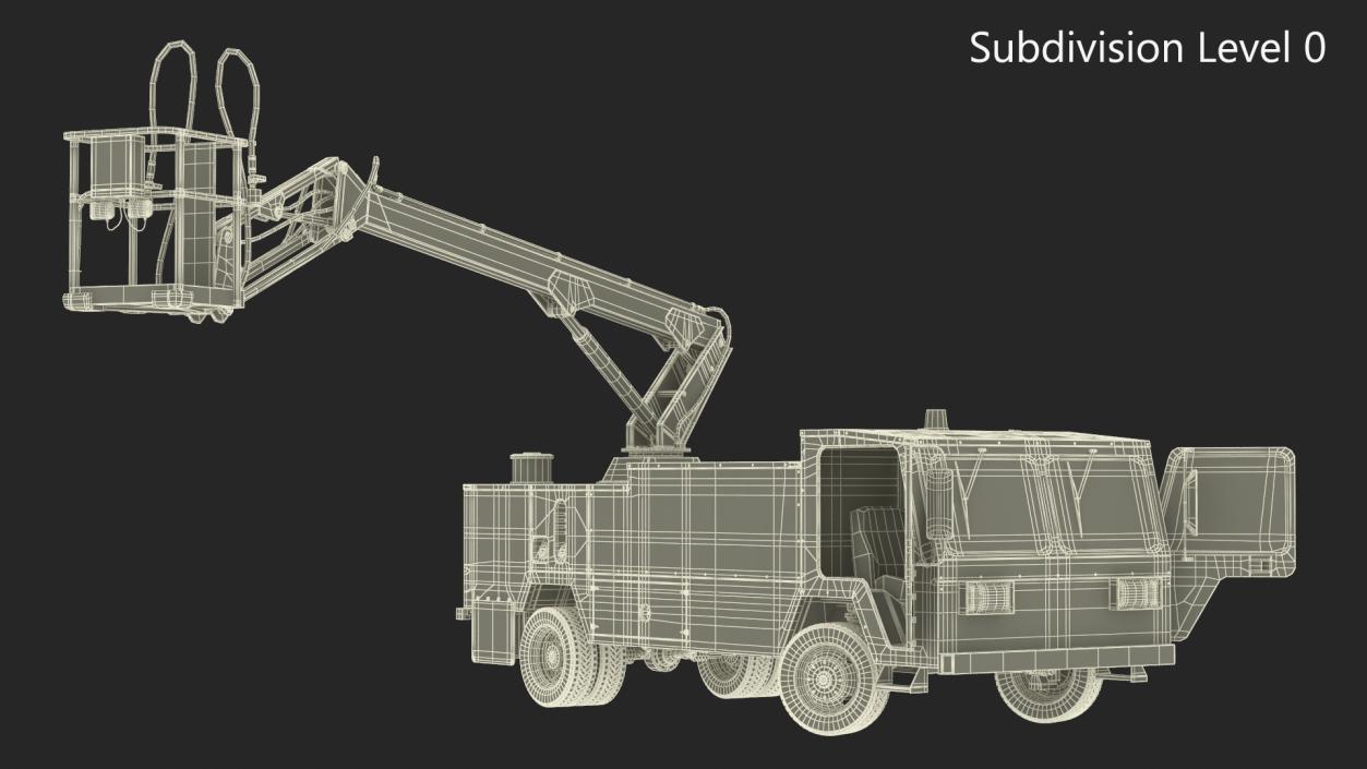 3D Aircraft Deicer Truck Rigged model