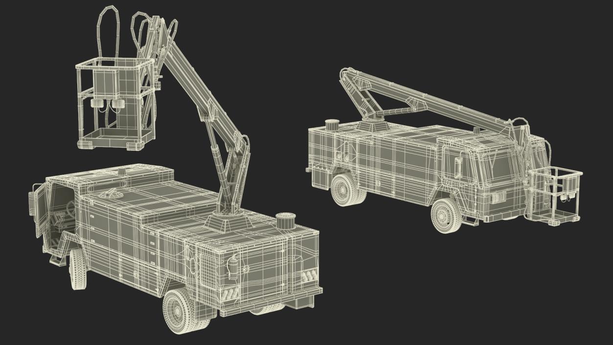 3D Aircraft Deicer Truck Rigged model