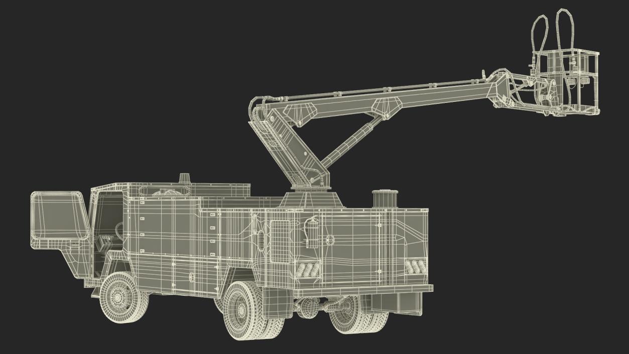 3D Aircraft Deicer Truck Rigged model