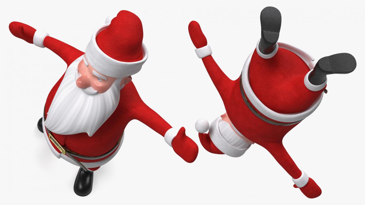 3D model Character Santa Claus Cartoon Happy Pose