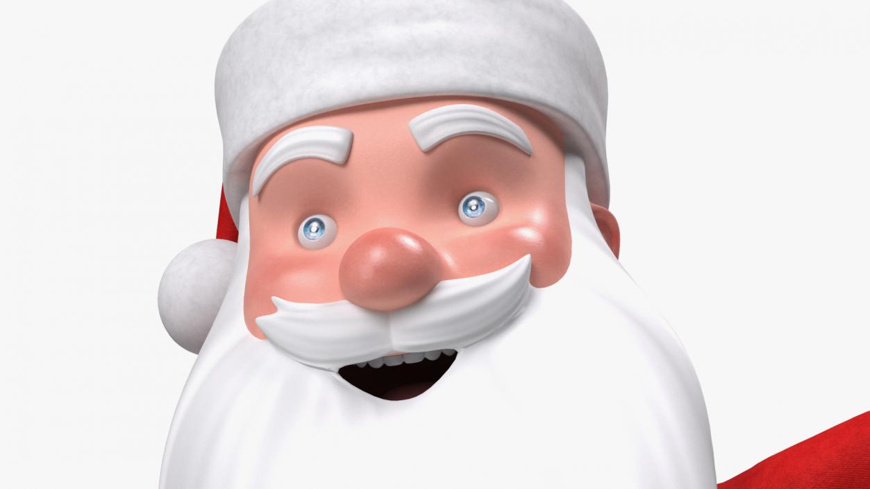 3D model Character Santa Claus Cartoon Happy Pose